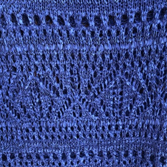 WHBM Open Knit Fringe Poncho Top S - Picture 8 of 9